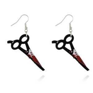 EarringsBloody Scissors #3, NIP, Horror Movie Night Accessory